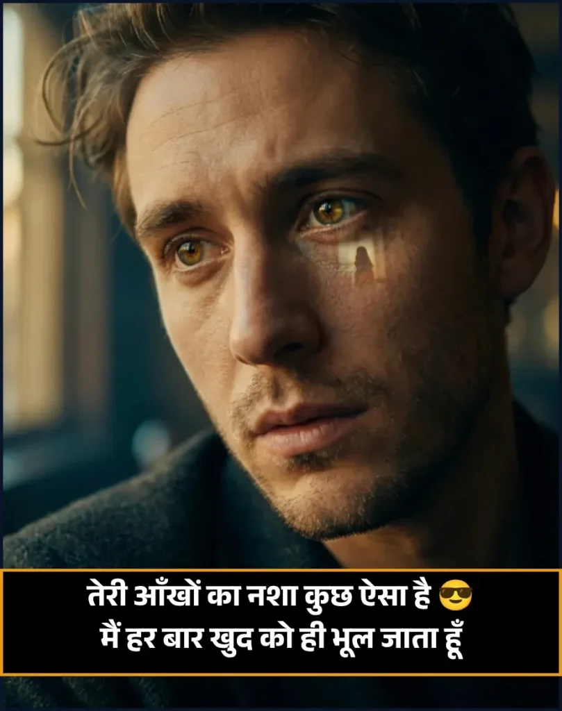 2 Line Shayari on Eyes Attitude