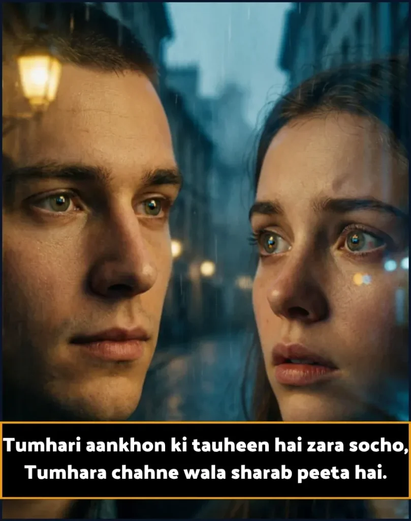 2 Line Shayari on Eyes in English for Girl