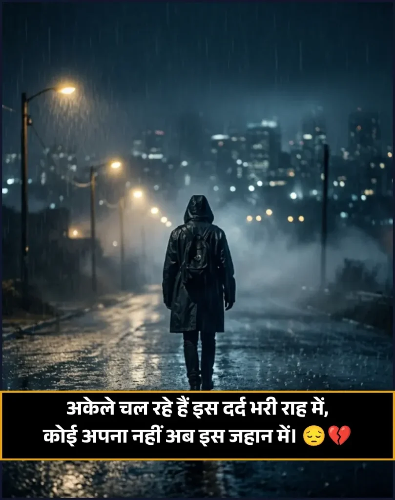Alone Sad Emotional Broken Heart Shayari