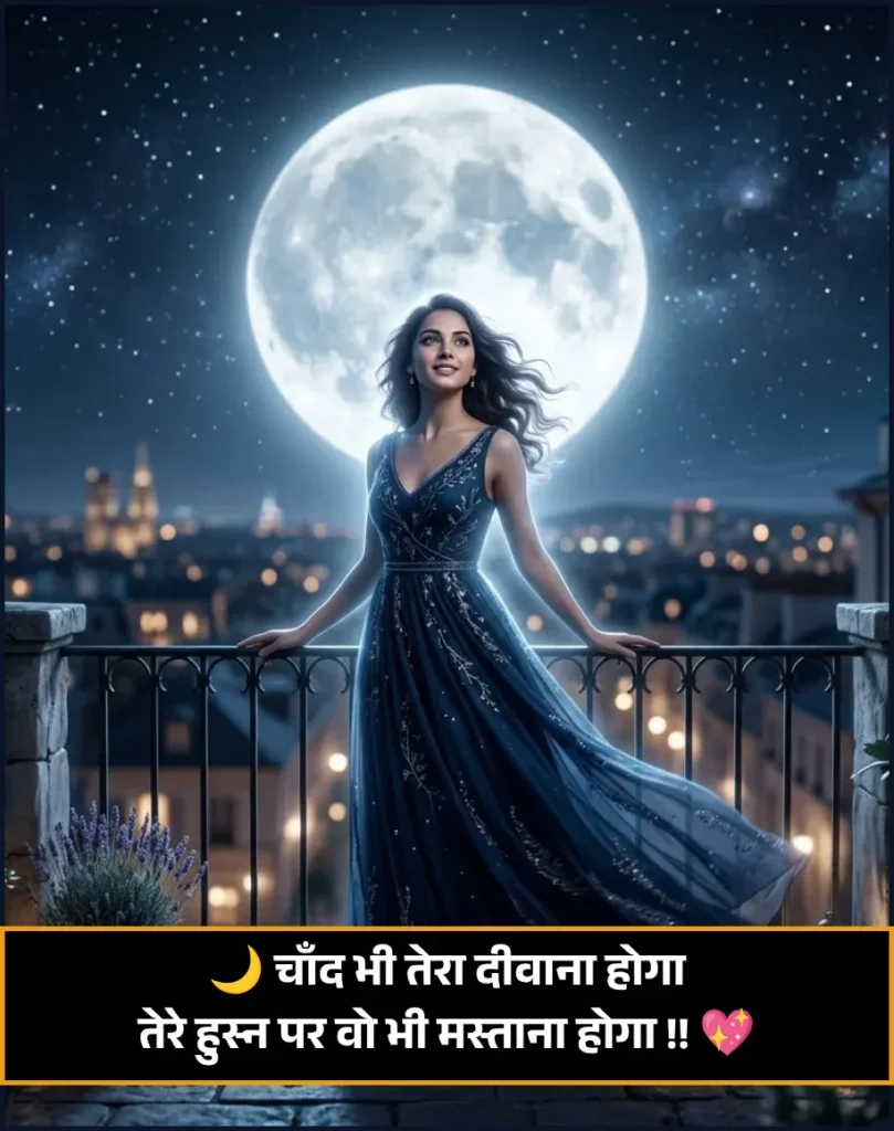Chand Shayari for Girl