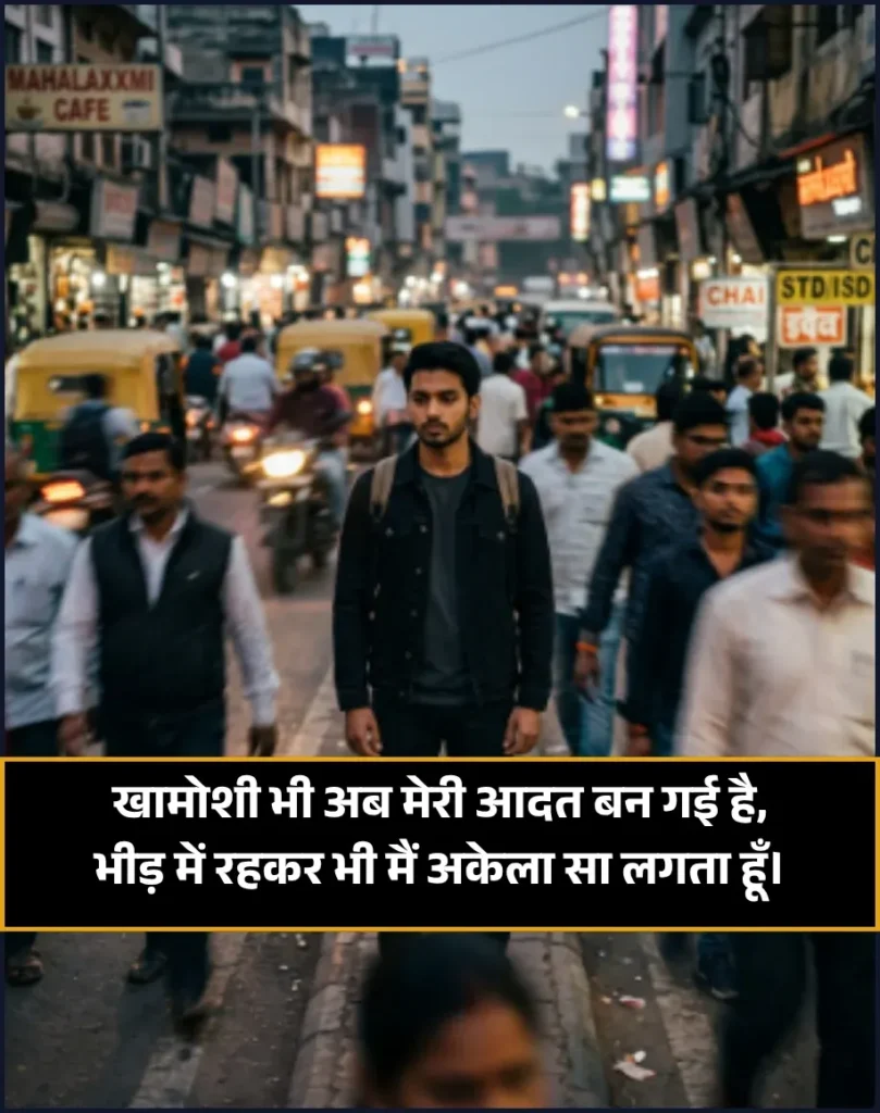 Heart Touching Khamoshi Akelapan Shayari in Hindi