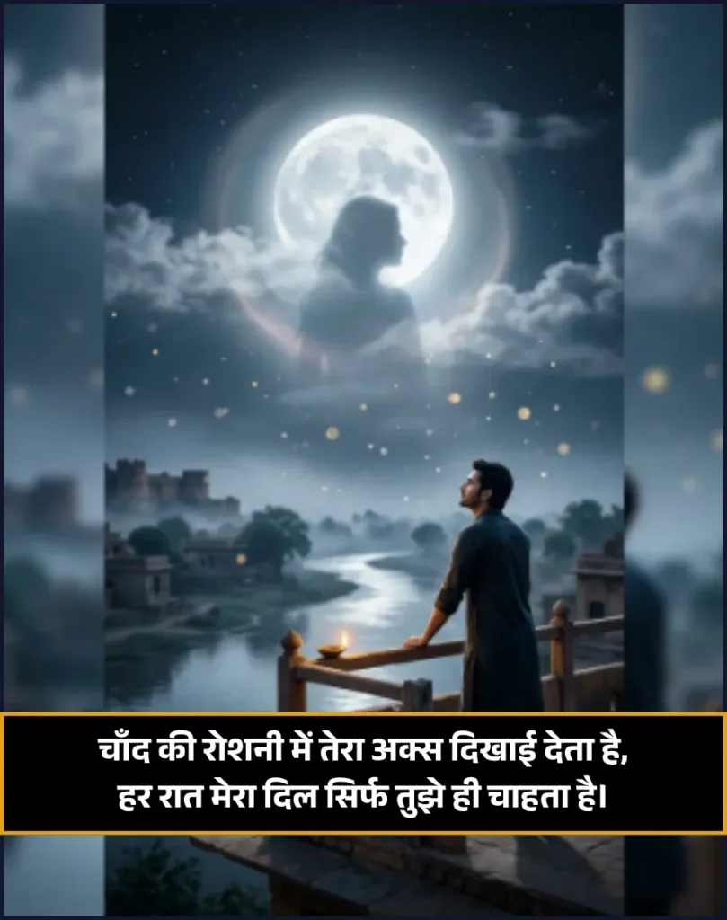 Heart Touching Moon Shayari in Hindi