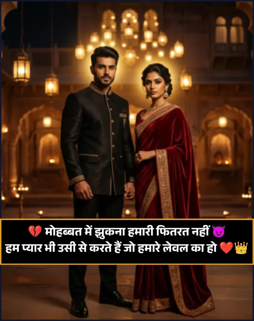 Mohabbat Attitude Shayari for Boys in Hindi
