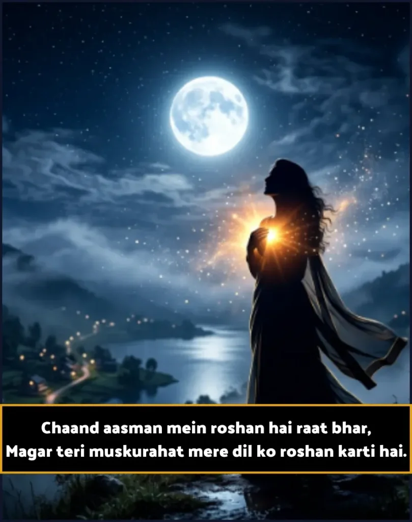 Moon Shayari in English Short