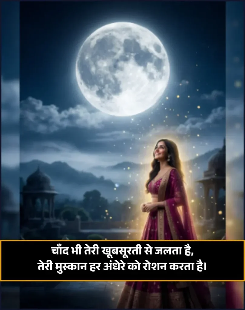 Moon Shayari in Hindi for Girl