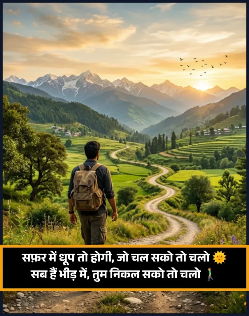 Road Trip Safar Shayari on Travel