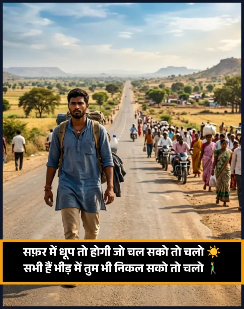 Safar Shayari in Hindi
